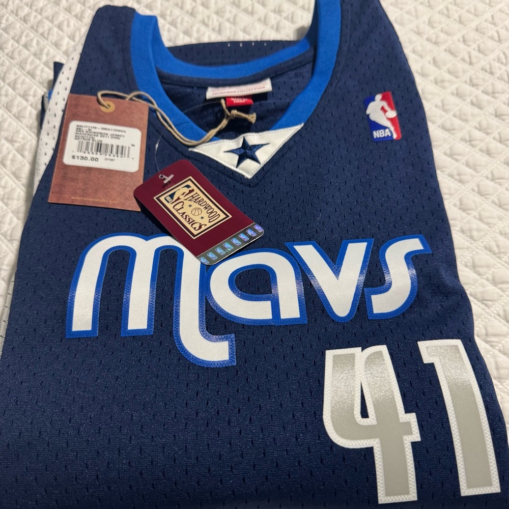 Mitchell & Ness Navy and Blue NBA Jersey